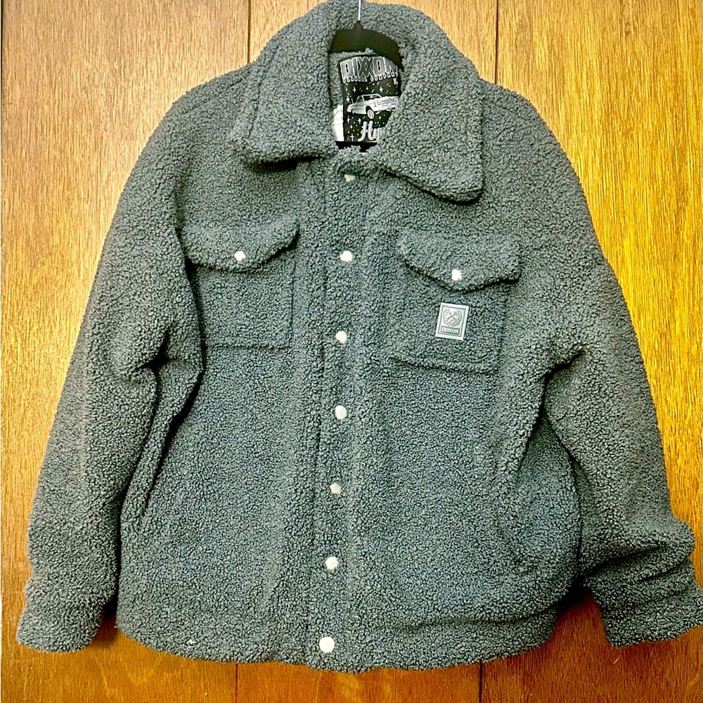 Dixxon Hyna Sherpa Jacket - Charcoal Women's Size Large